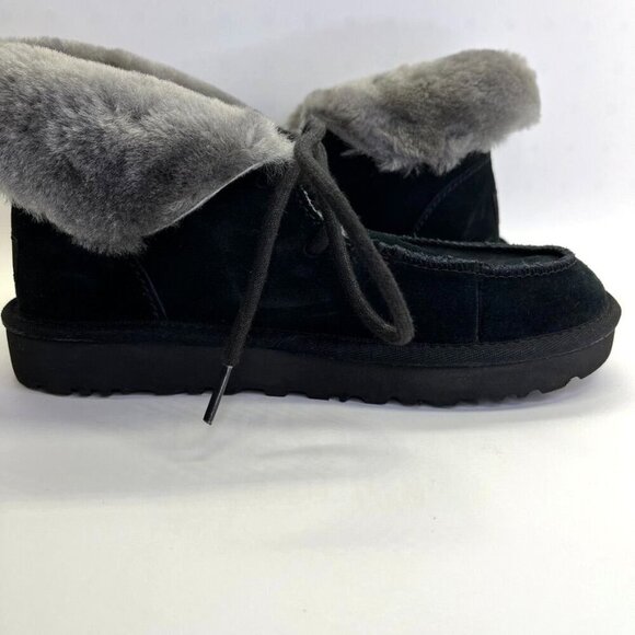 UGG Australia Women's Diara Boot US Size 6 in Black Sherpa Lined - Picture 6 of 16